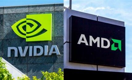 NVIDIA lidera la IA con innovadores chips, superando a AMD, que lucha por cerrar la brecha en eficiencia y ecosistema.