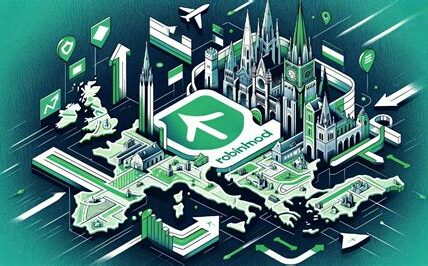 Robinhood expande sus servicios a Europa, permitiendo transferencias de criptomonedas, y atiende la creciente demanda entre inversionistas europeos para acceso seguro y rápido a activos digitales.